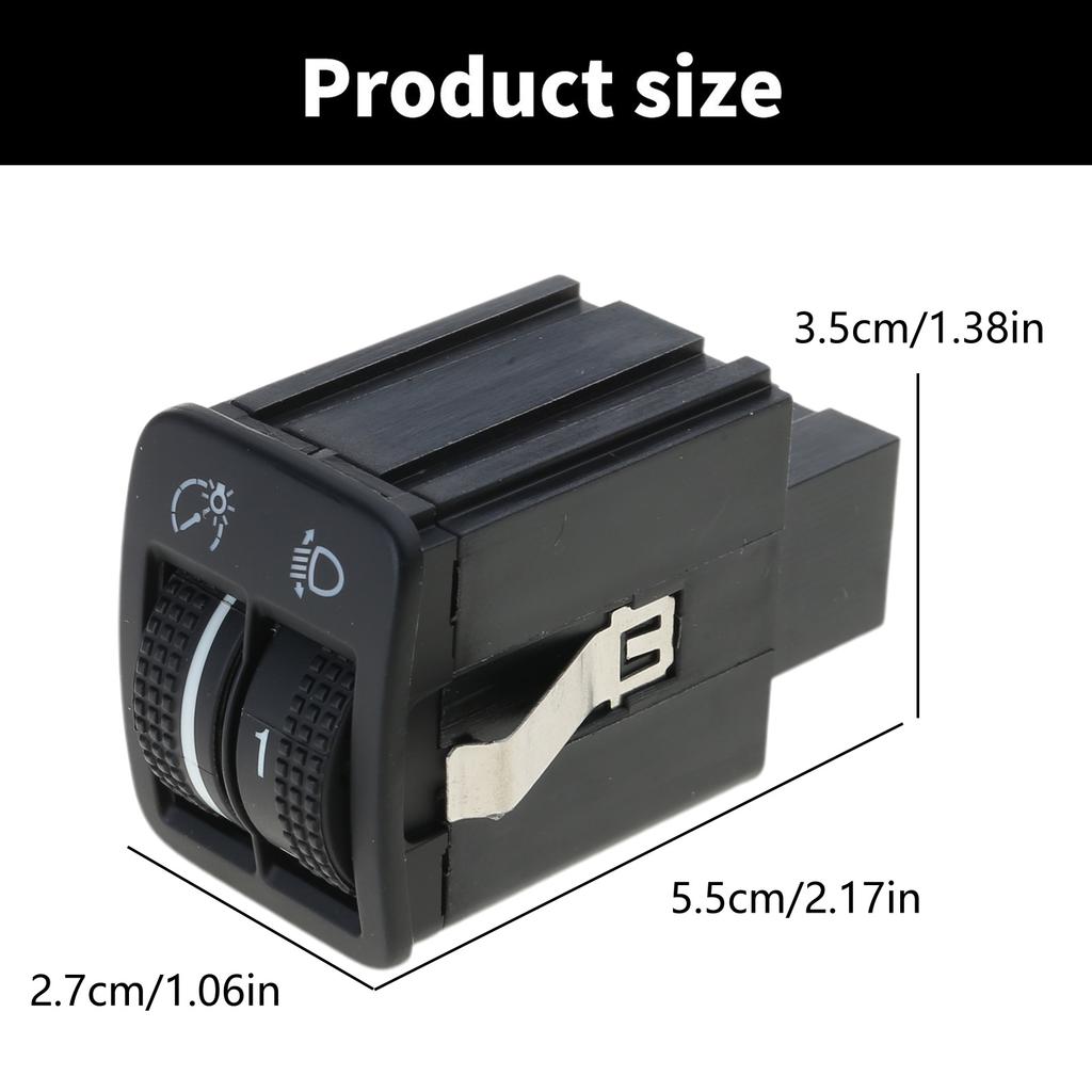 Bryter for justering av lysstyrke på hovedlysdimmer 5ND941333 5N0941333 5ND941333A for Tiguan 08-15 Hovedlyskontrollbryter
