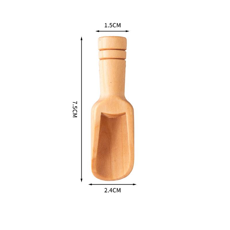 3 Stück Mini-Holz-Salzlöffel Badesalzschaufel Natürliches Holzschaufel für Badesalze Süßigkeiten Honig Gewürze Zucker Tee Kaffee Küchenwerkzeuge
