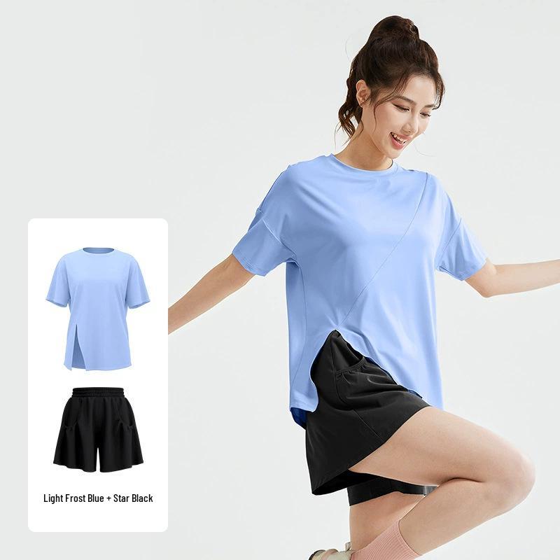 

Kangnian Женский Дышащий Комплект Шорт для Йоги и Бега Большого Размера - Весна/Лето M