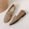 Women's shoes British small leather shoes 2025 new winter retro matte thick heel single shoes women's loafers