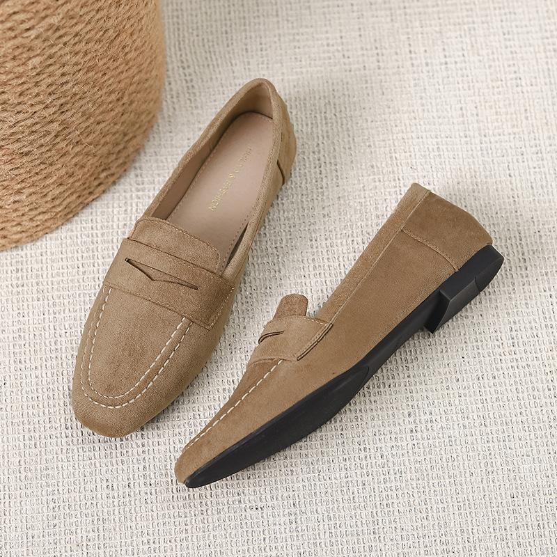 Women's shoes British small leather shoes 2025 new winter retro matte thick heel single shoes women's loafers