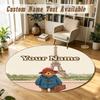 Round Rug Custom NamePaddington Pattern Non Slip Carpet Home Floor Decor