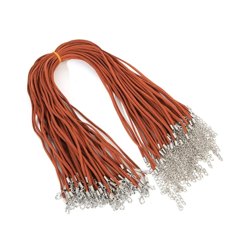 Soft Comfortable Suedes Rope Adjustable Velvets Cord Chain Lobster Clasp String Cord for Pendant Necklace Jewelry Making