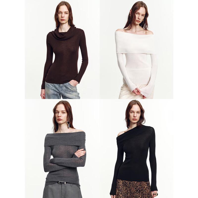 Women s Merino Wool V-Neck Seamless Knit Top M