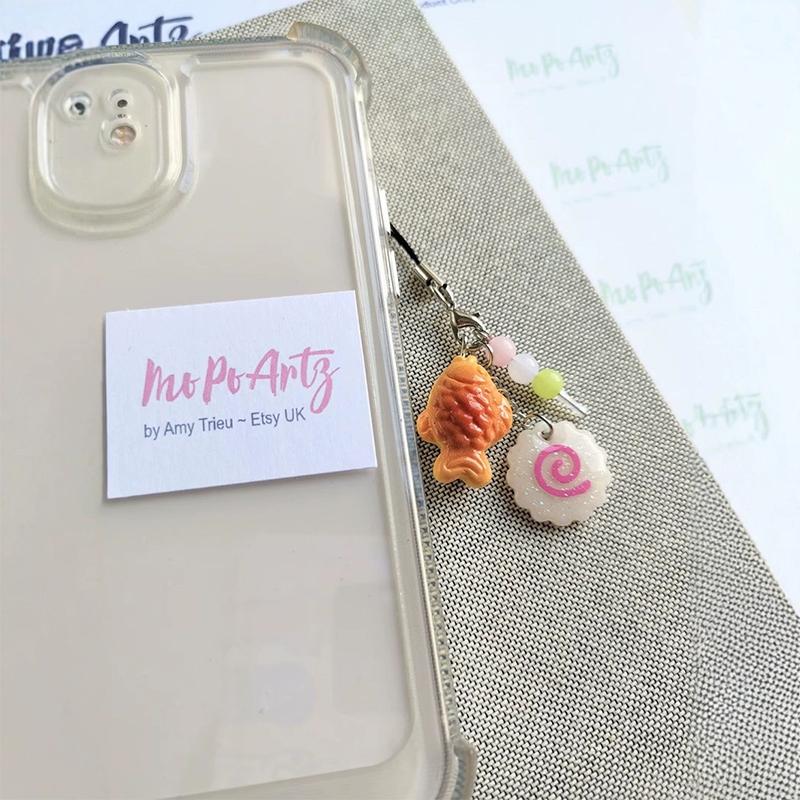 Exquisite Small Fish Beaded Mobile Phone Charm Universal Mobile Phone Anti Loss Lanyard  Phone Decoration Short Strap