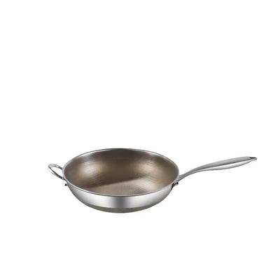 ZISIZ Wabenmuster Edelstahl Wok