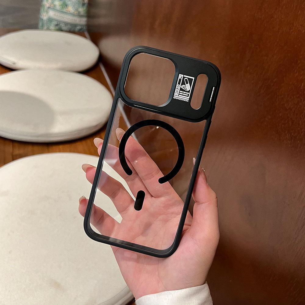 Applicable to iPhone17Promax magnetic mobile phone case with lens holder Apple 15 Dream magnetic protective case 13