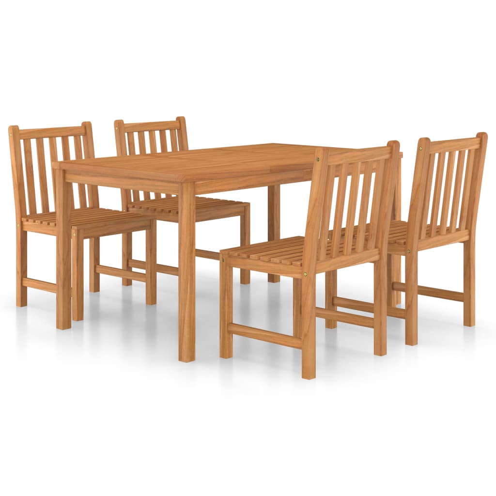 Vidaxl 5-Cz. Garden Furniture Set, Solid Teak Wood