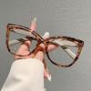 Cat Eye Glasses Women New Fashion Oversize Blue Light Blocking Optical Frames Trendy Luxury Brand Design Decor Eyeglasses