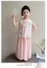 Hanfu Girls' Summer Lotus Vest Two-Piece Set