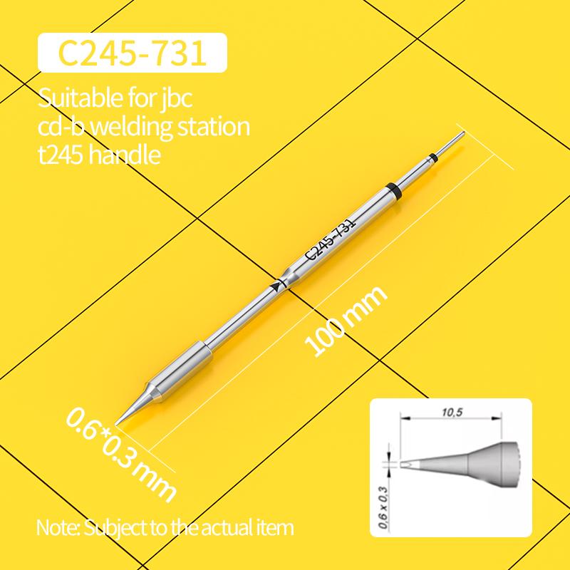 C245 Soldering Tip C245-793 405 965 651 654 667 751 754 731 763 Compatibility JBC T245 Soldering Iron Handle Weldering Tips