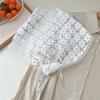 Floral Printed Lace Triangle Scarf Transparent Skirt Curtain Elegant Lace Head Scarf  Party