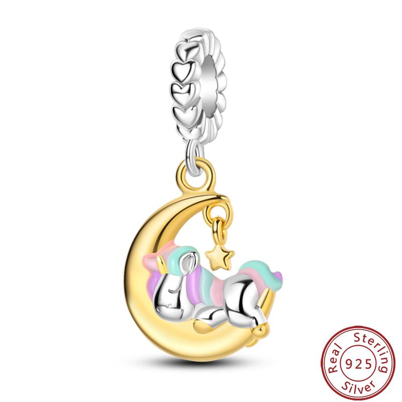 Dreamy Unicorn Series Copper Rainbow Cloud Dreamy Color Charms Beads 3Mm Diy Fine Jewelry Making