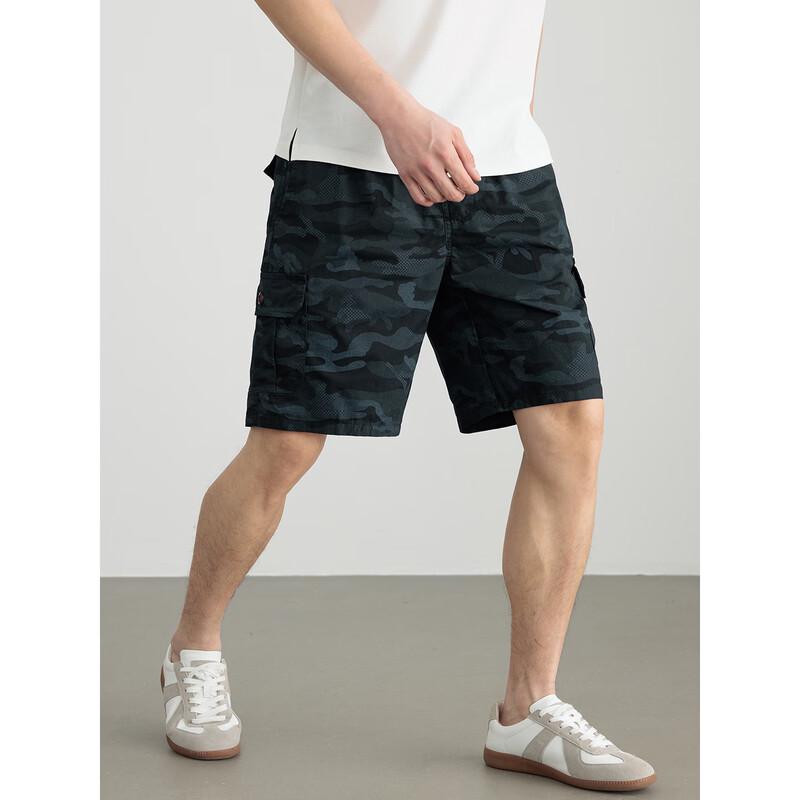Hengyuanxiang Men's Cotton Loose Cargo Shorts