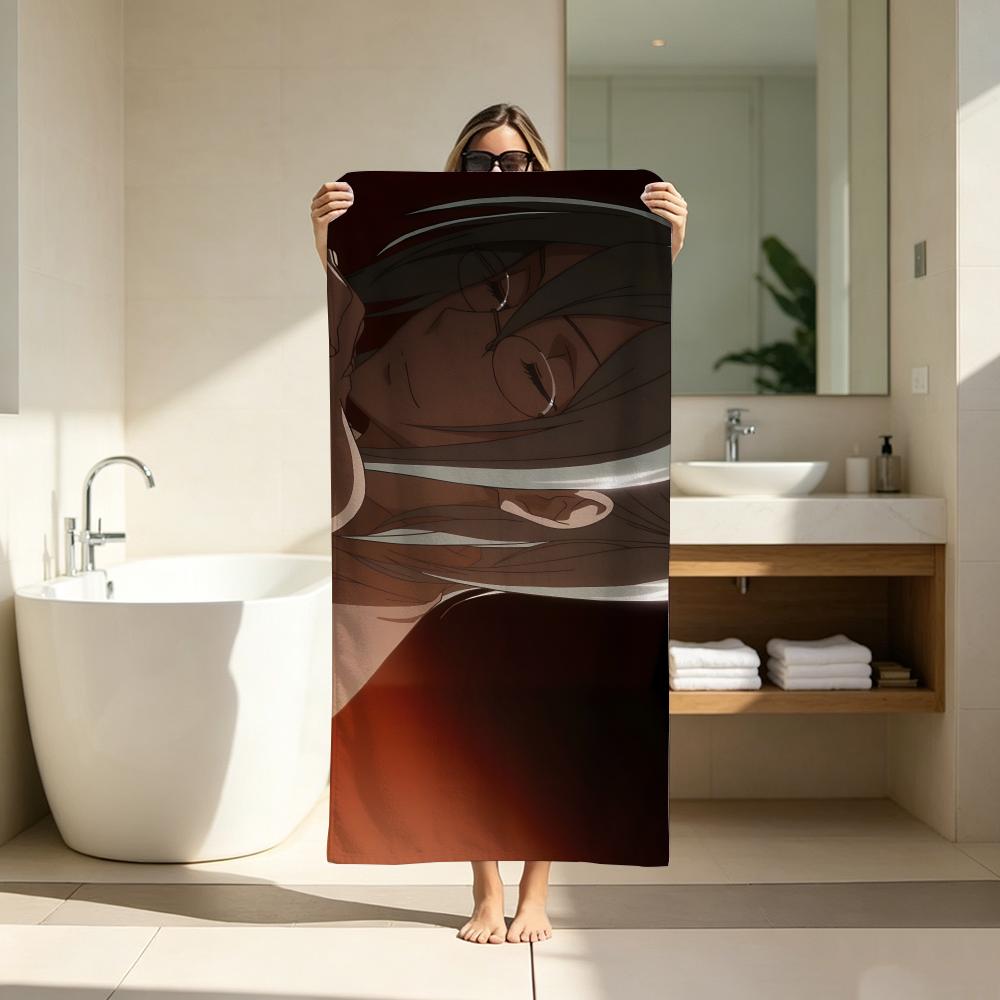 Sci-fi Mystery Anime UN-GO Towel Microfiber soft Beach Towel for Travel Fitness Sauna Bathing Camping