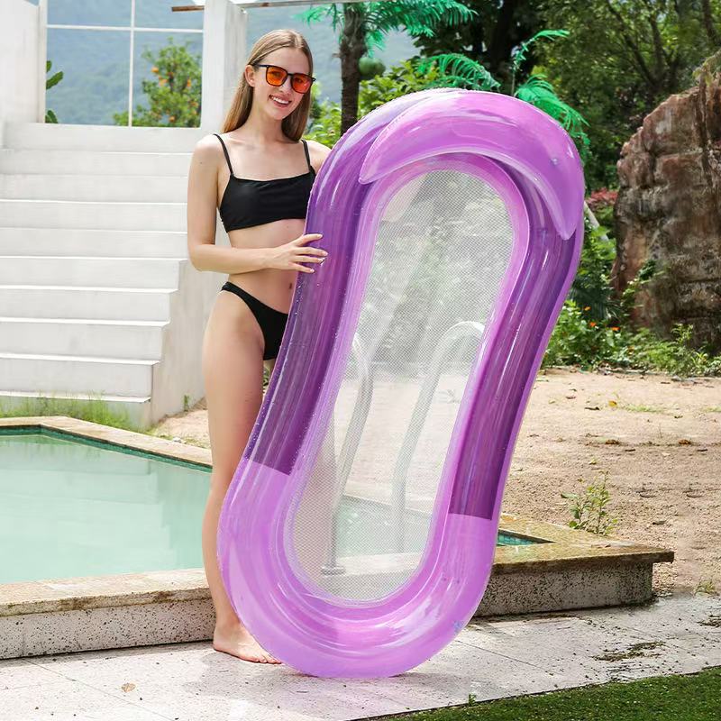 PVC Inflatable Water Air Mattress Pool Float Hammock Lounge Bed for Swimming Sports Pool Party Foldable Floating Row