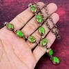 Copper Green Turquoise Necklace Electroformed Copper Jewelry Adjustable Necklace