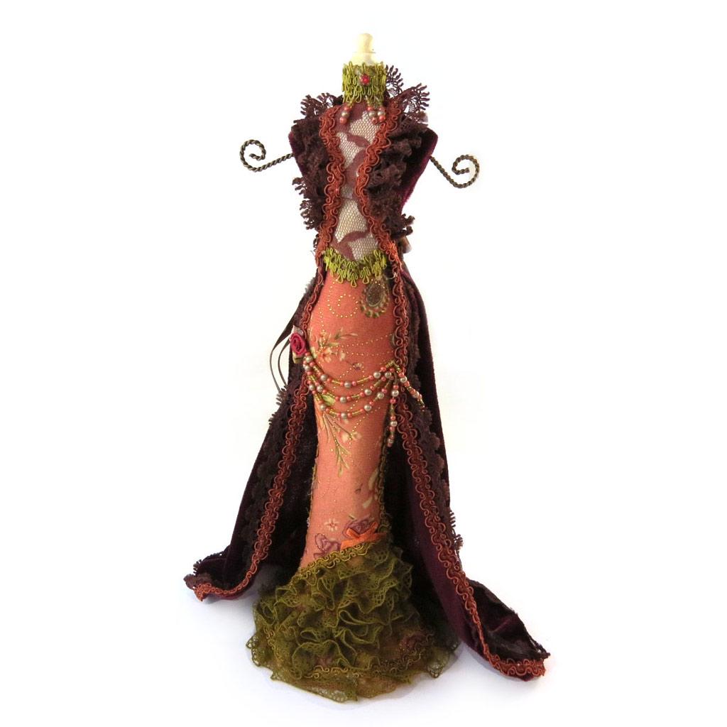 Les Trésors De Lily [C1421] - 'Lady Scarlett' Necklace Holder Bordeaux Red