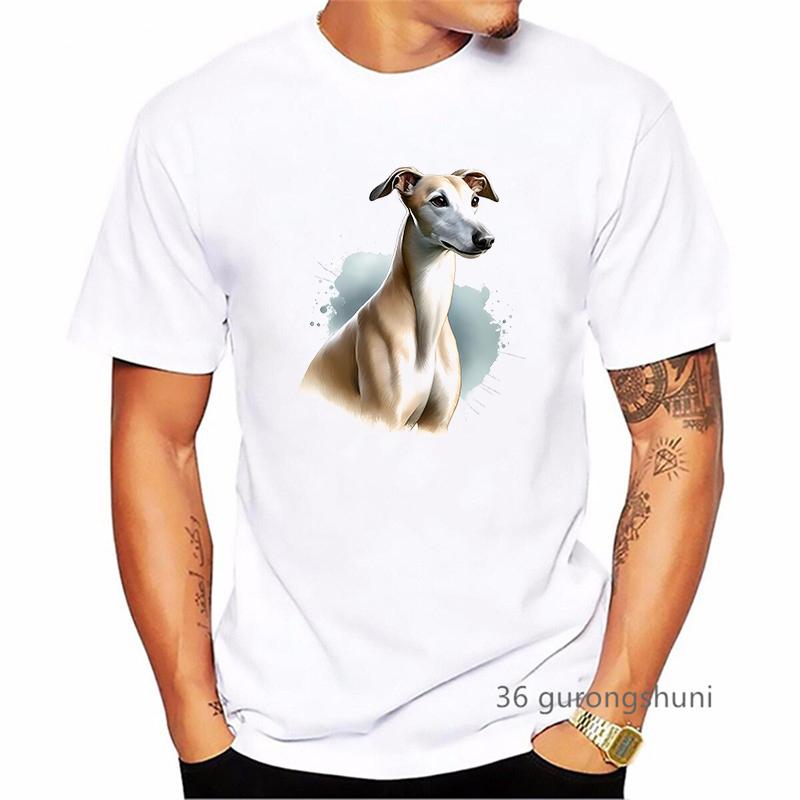 Greyhound Animal Printed T Shirt Men Summer Fashion Tshirt Homme Kawaii Dog Lover TShirt Harajuku Shirt Streetwear