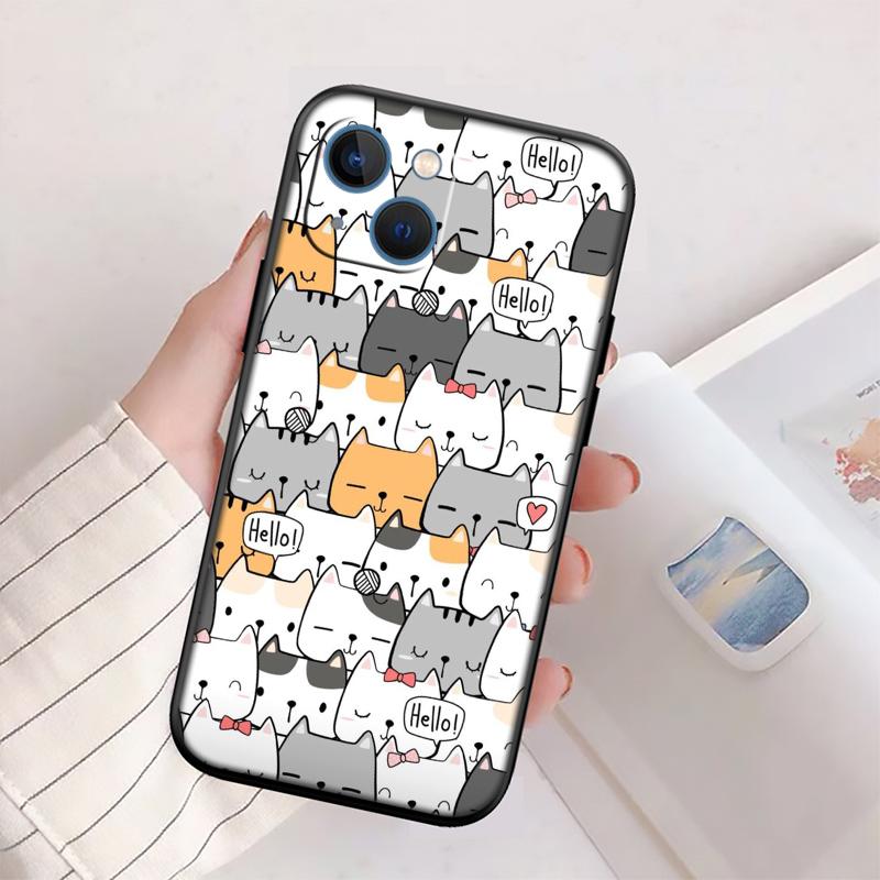 Cat Kitten Meow Shell Phone Case for Samsung Galaxy Note 10 20 S23 S24 S25 Ultra FE Plus Edge Lite A02S A35 A07 A17