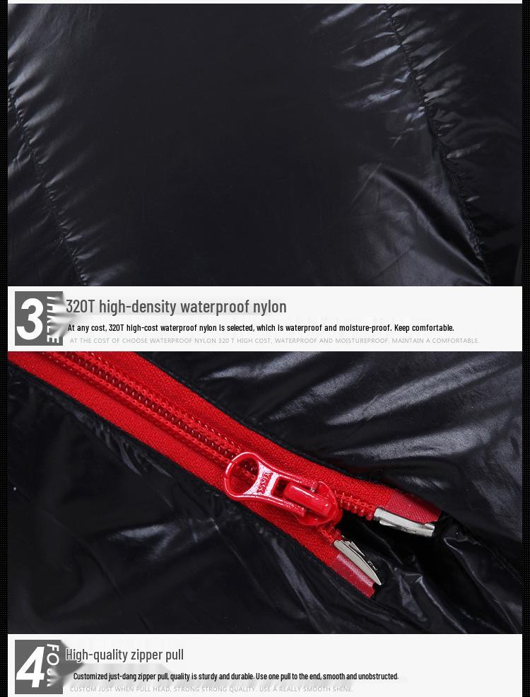 Adult Mummy Sleeping Bag -25°F for Camping and Travel, Duck Down