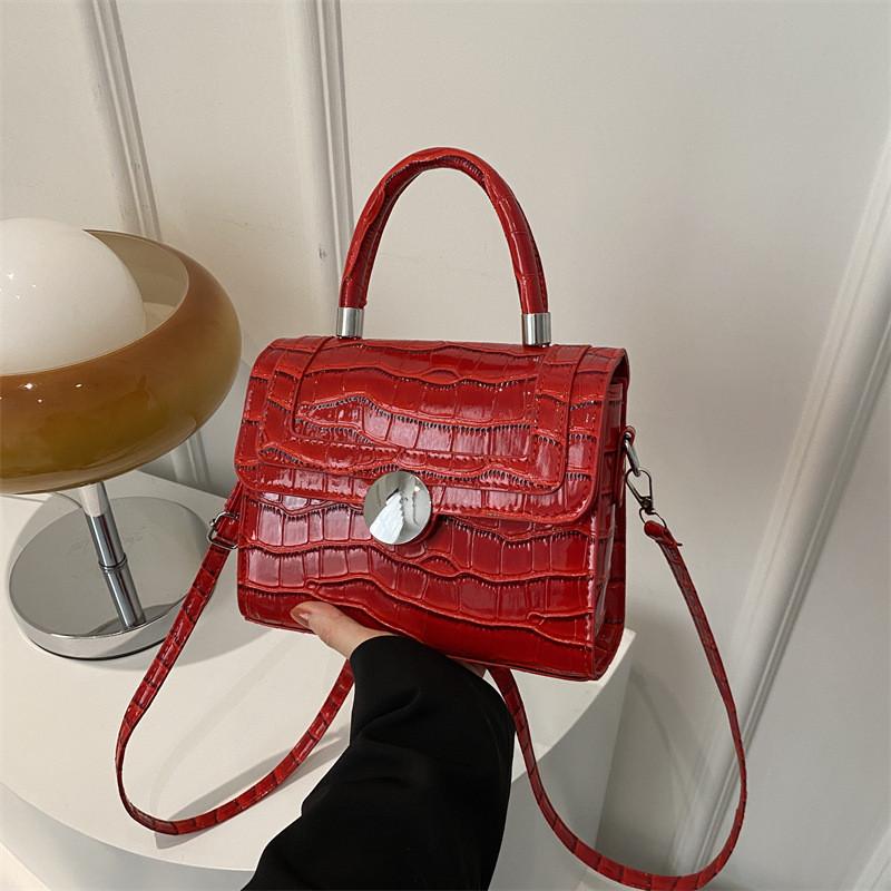 Chic Korean Style Lock Closure Fashionable Casual Womens Bag Trendy For Spring 2024