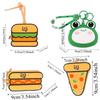 Key Ring Hamburger Coin Purse Portable Cartoon Silicone Wallet Green Frog Storage Bag  Kids