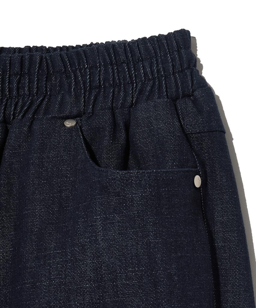 DIAMOND LAYLA Unmodified Denim String Wide Pants P16 Blue Denim