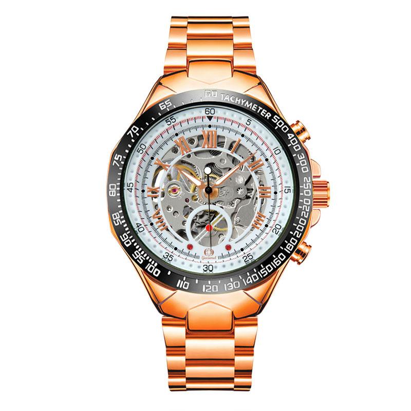 Top Brand New Fashion Business Mechanical Men's Watch Hollow Automatic Men's Mechanical Waterproof Watch