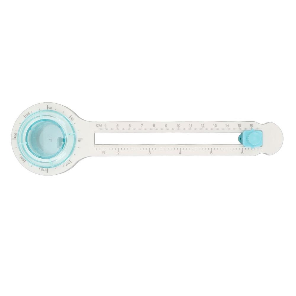 Blue Circular Paper Cutter 8-32cm Rotary Cutter Visual Circle Cutter Paper Crafting