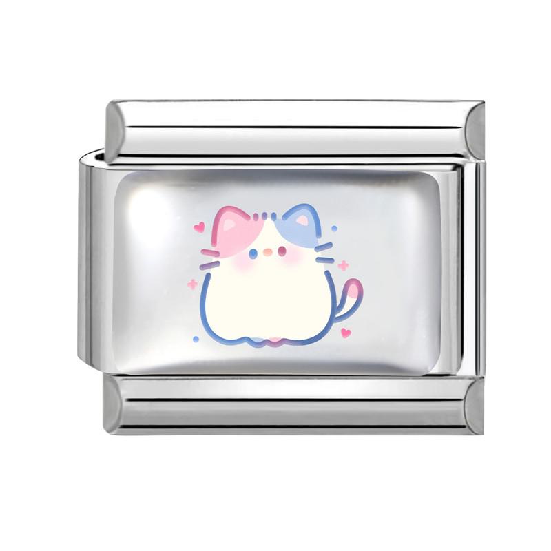 New Lovely Cat Dog Cow Fish Heart Y2K Wholesale Italian Charms Fit 9MM Stainless Steel Bracelet DIY Creative Jewelry Gifts