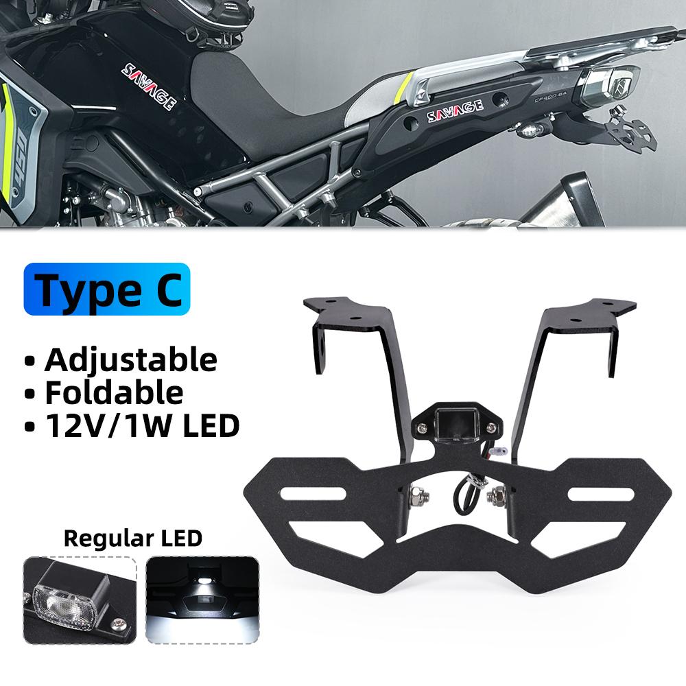 2025 Verstellbarer Kennzeichenhalter Für CFMOTO 450MT 450 MT MT450 Heckumbau Fender Eliminator Kennzeichenrahmen Halter Kit