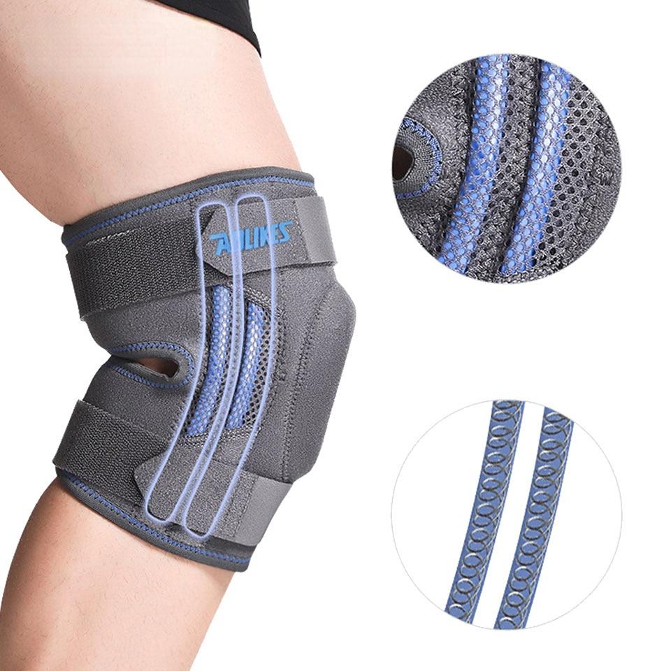 Silicone Spring Knee Pads With Straps For Basketball Running Volleyball Joint Pain Relief Arthritis Knee Support Protector