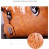 Hand-woven Top-Handle Bag Large Capacity Leather Handbags Stone Pattern Crossbody Shoulder Bags For Women