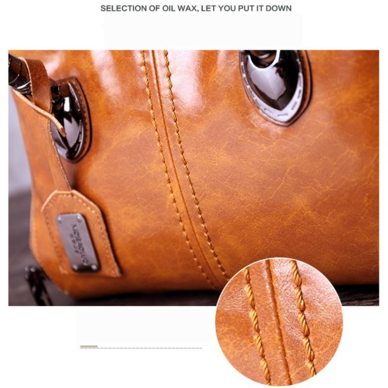 Bolso tejido a mano con asa superior, bolsos de cuero de gran capacidad, bolsos de hombro tipo bandolera con patrón de piedra para mujer