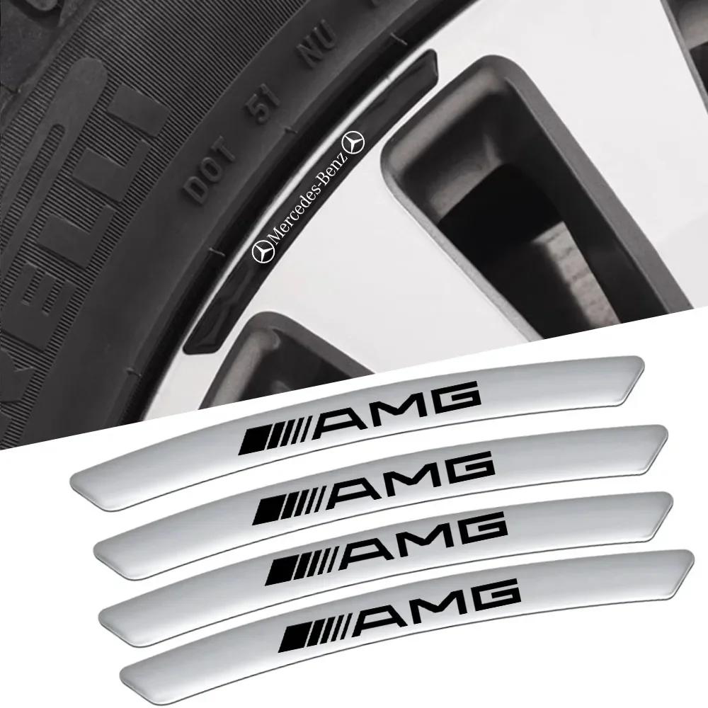 AABGT1 4Pcs Wheel Hub Stickers Wheel Rims Decoration Strips for MERCEDES BENZ W203 W204 W205 W206 W209 W210 W211 W212 W213 W176 W166