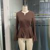 Korean Style Slim Fit Long Sleeve Top for Women - Flattering and Elegant Autumn/Winter Wear