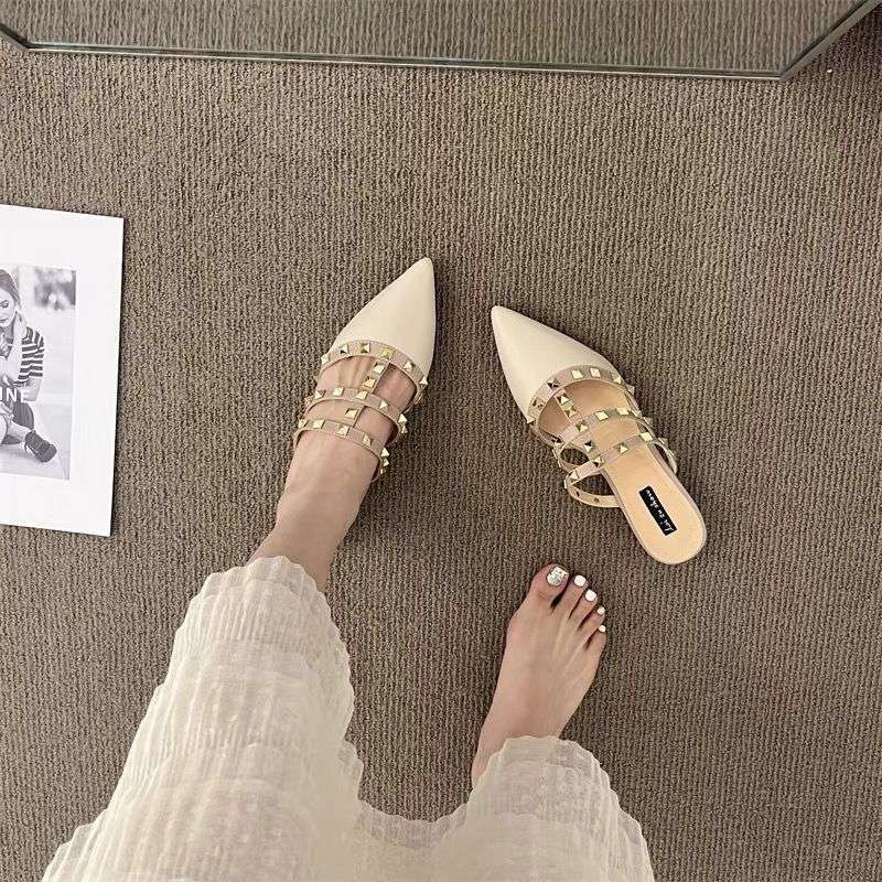 Mint Mambo Thick Heel Slippers Outer Wear Women's Summer 2025 New Niche Casual Simple Wind Bag Head Cool Slippers