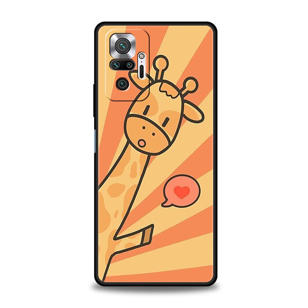 giraffe illustration Phone Case For Xiaomi Redmi Note 14 13 12 10 11 Pro Plus 14C 13C 12C 10C 9C 5G Soft TPU Cover
