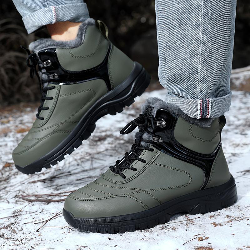 New Men Winter Snow Boots Women Super Warm Ankle Boots Unisex Plush Sneakers Wearable Anti-slip Waterproof Men's High Top Boots