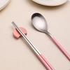 Cutlery Set 2Pcs Tableware Set Korean Spoon Chopsticks Stainless Steel Matte Dinnerware Set Kitchenware for Home Christmas Gift