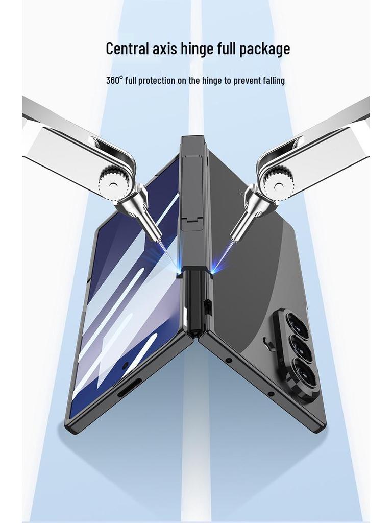 Samsung Z Fold 7 Electroplated Transparent Magnetic Protective Case