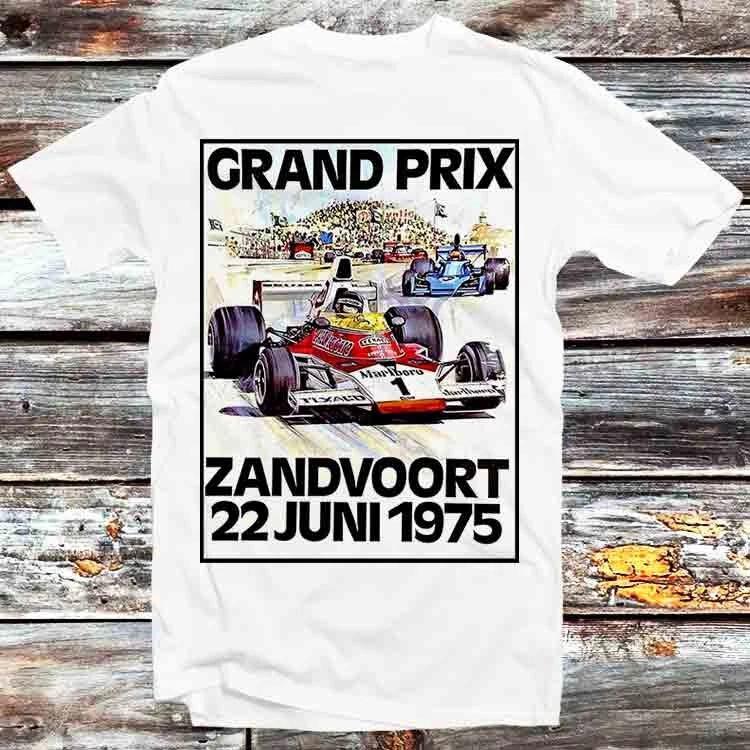 Zandvoort Vintage 1975 Haarlem Grand Prix Auto Racing Amsterdam T Shirt B1384 XL
