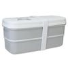 Sanrio Kuromi Slim Lunch Kamio School 303574 Two-Tier Box, Gray, 5743, Japan, Cute, Bento, Lunch, Trip,