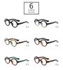  Fashion Round Glasses Frame Anti Blue Light Women Retro Green Leopard Fake Glass Computer Eyeglass