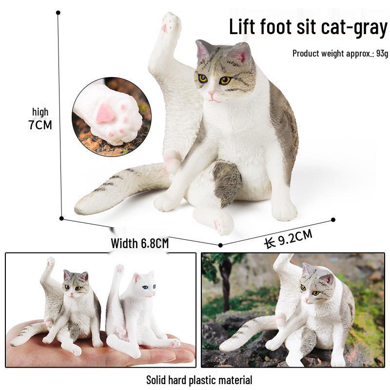 Cross-Border Simulation Cat Toy: British Shorthair Kitten Model - Cognitive Ornament Birthday Gift for Kids