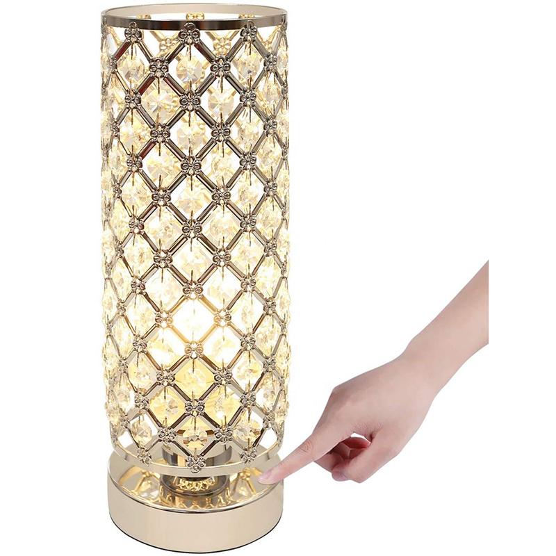 Luxury Crystal Table Lamp Night Lamp Diamond Crystal Decorative Table Lamp Bedroom Bar Night Light LED Desk Night Light Lamps