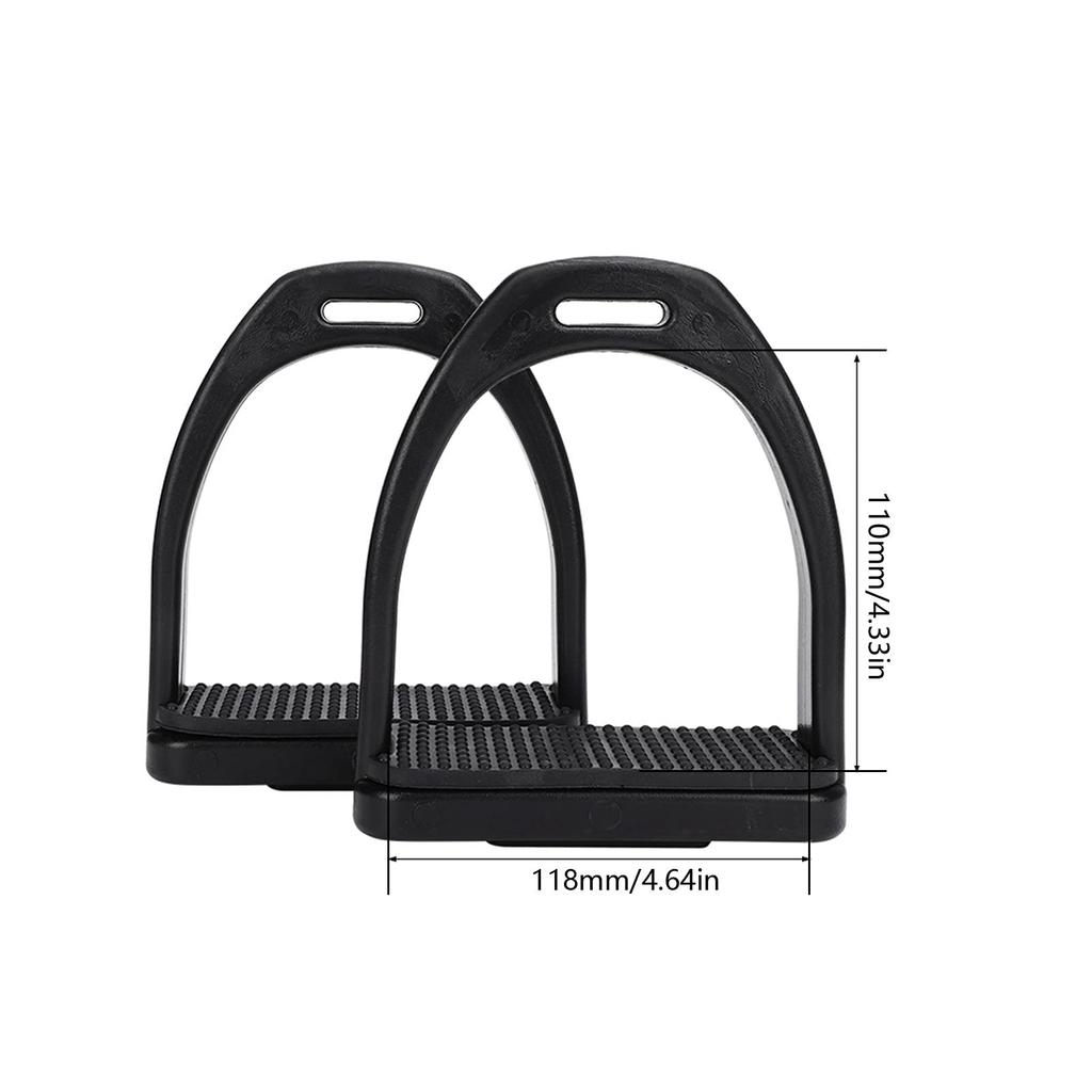 Horse Stirrup Horse Stirrup 2 Pieces Comfortable Plastic Horse Riding Equipment Equestrian Horseback Riding xuuyuu.. Wear-Resistant Anti-Slip (L)