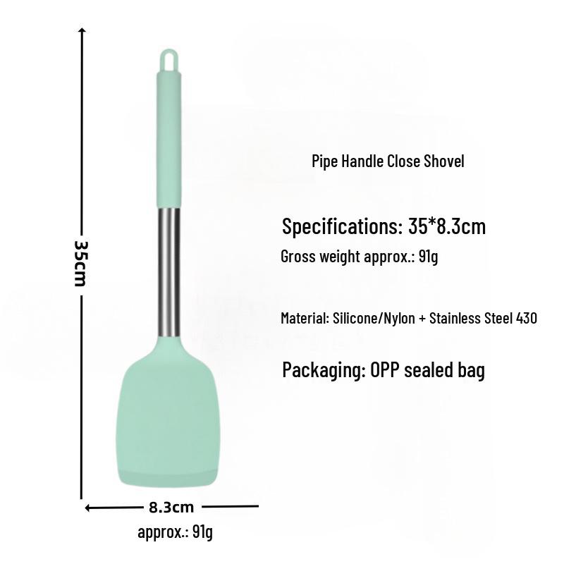 

Силиконовая лопатка с угловыми прорезями с антипригарным покрытием для жарки и приготовления пищи