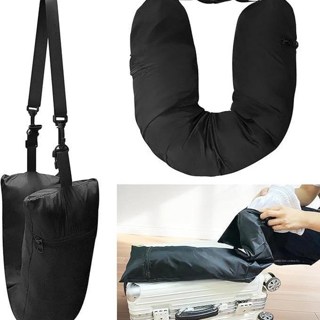 Travel Neck Pillow Self-filling Travel Pillow Portable Stuffable Neck Pillow For Travel With Refillable Support Cushion